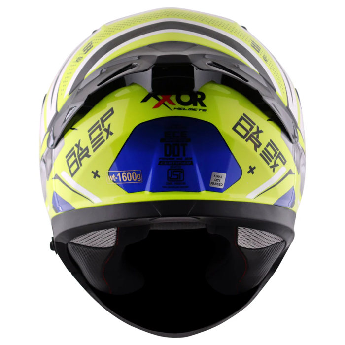 Axor Apex Full Face Helmet - Hex-2 Neon Yellow Blue Gloss £124.99