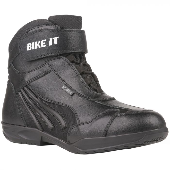 Bike It 'Perun' Low-Cut Black Waterproof Motorcycle Boot