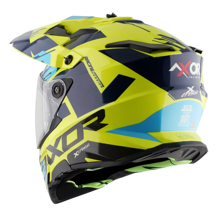 Axor X-Cross Adventure Helmet - Neon Yellow/Blue Gloss £139.99