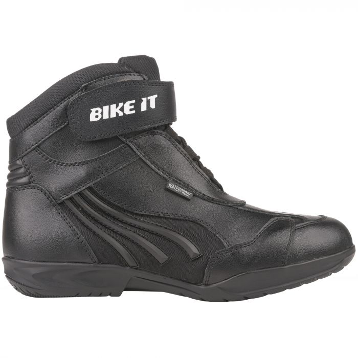 Bike It 'Perun' Low-Cut Black Waterproof Motorcycle Boot