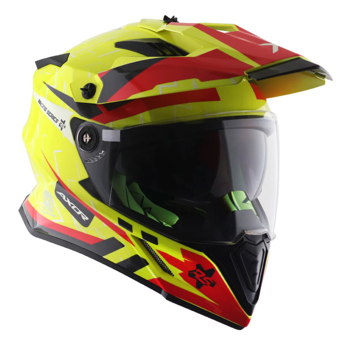 Axor X-Cross Adventure Helmet - Flash Neon Yellow/Red Gloss £139.99