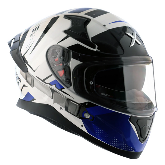 Axor Apex Full Face Helmet - Hex-2 White Blue Gloss £124.99