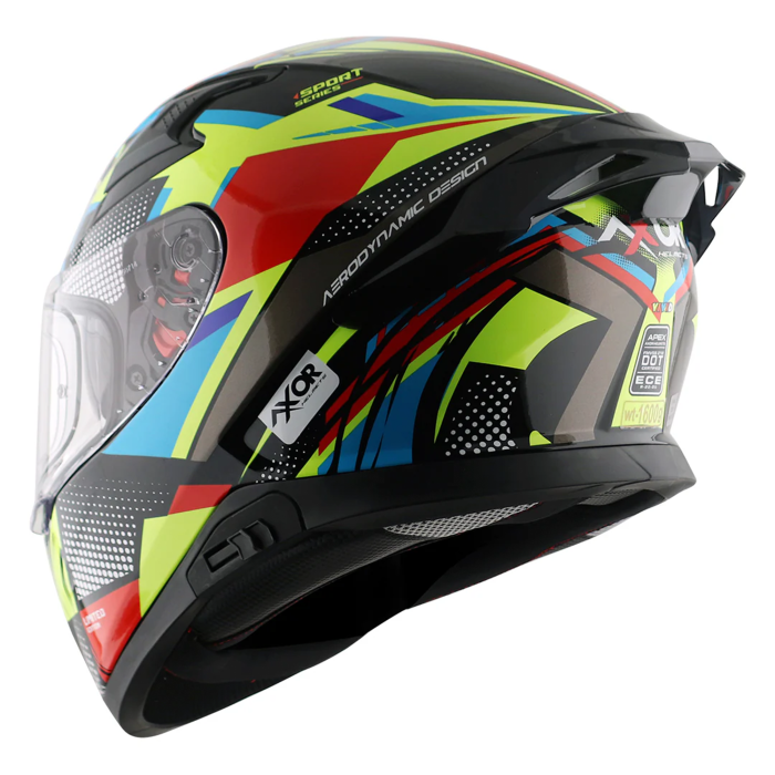 Axor Apex Full Face Helmet - Hex-2 Vivid Black Neon Yellow Gloss £124.99