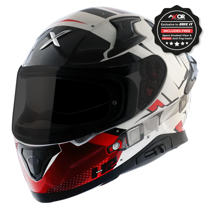 Axor Apex Full Face Helmet - Hex-2 Black Red Gloss £124.99