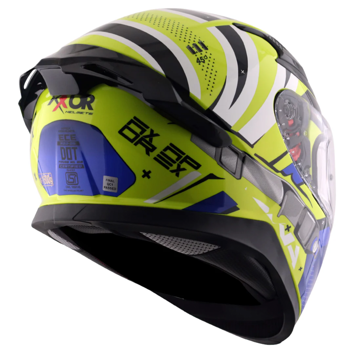 Axor Apex Full Face Helmet - Hex-2 Neon Yellow Blue Gloss £124.99