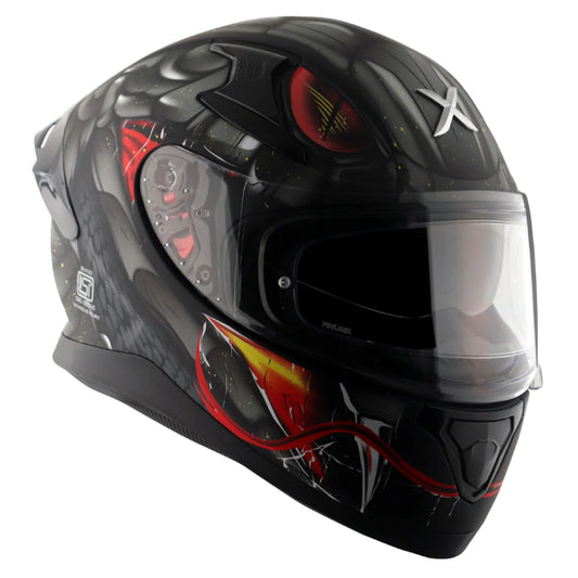 Axor Apex Full Face Helmet - Hex-2 Venomous Matt Black Grey £124.99