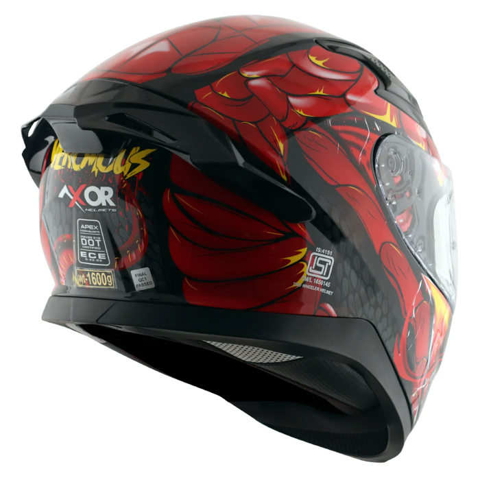 Axor Apex Full Face Helmet - Hex-2 Venomous Gloss Black Red £124.99