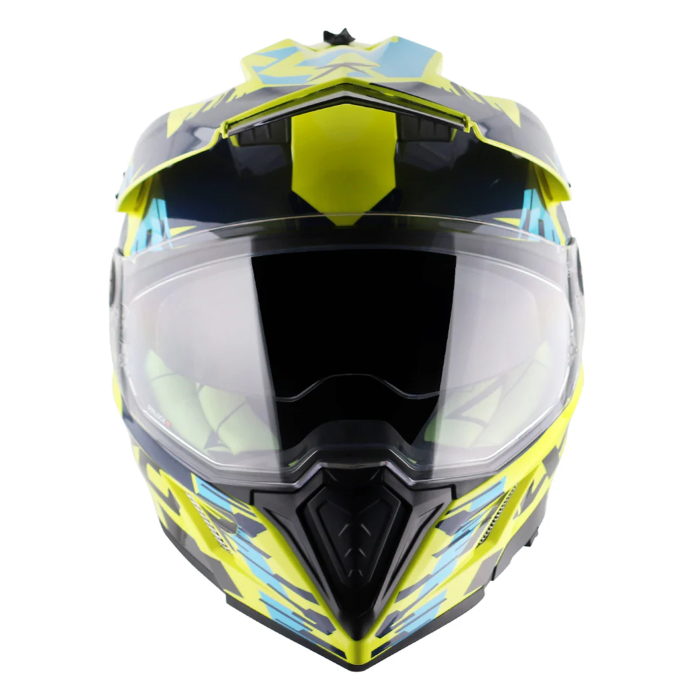 Axor X-Cross Adventure Helmet - Neon Yellow/Blue Gloss £139.99