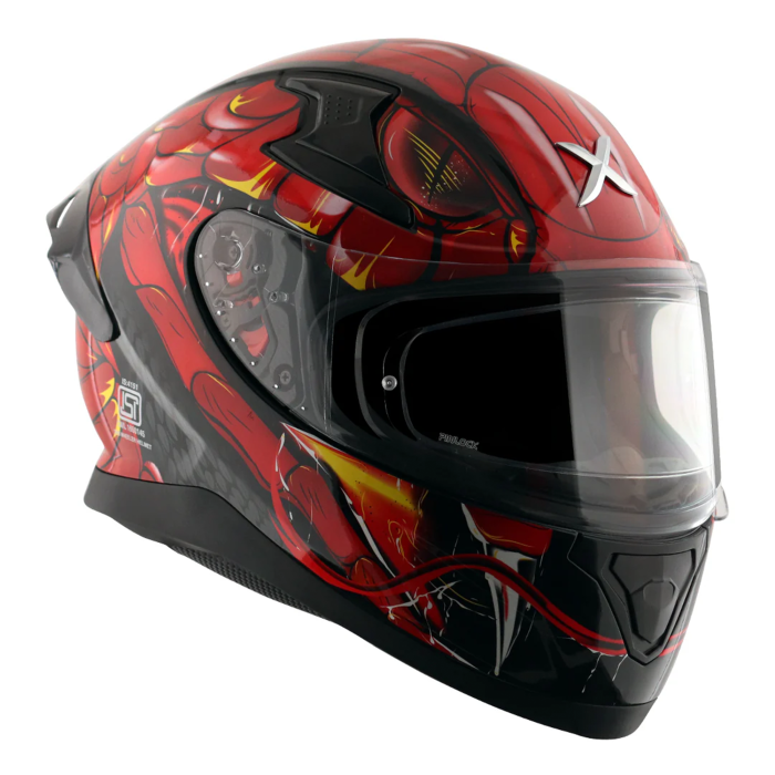 Axor Apex Full Face Helmet - Hex-2 Venomous Gloss Black Red £124.99