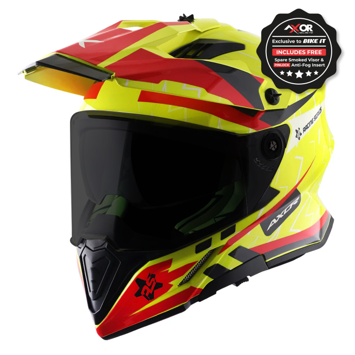 Axor X-Cross Adventure Helmet - Flash Neon Yellow/Red Gloss £139.99