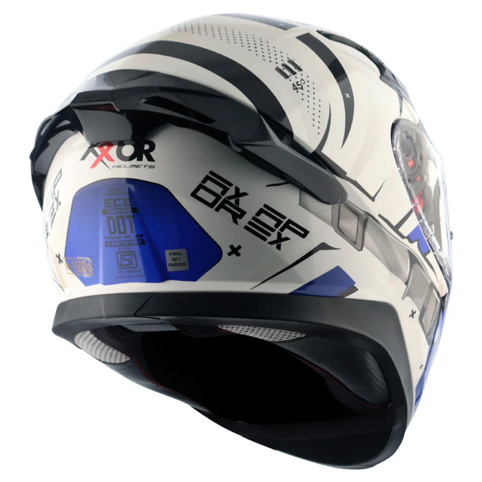 Axor Apex Full Face Helmet - Hex-2 White Blue Gloss £124.99