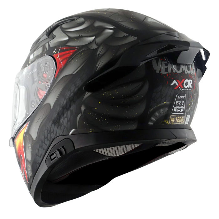 Axor Apex Full Face Helmet - Hex-2 Venomous Matt Black Grey £124.99