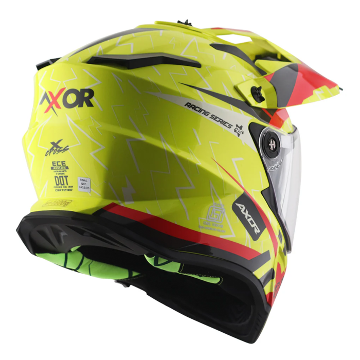 Axor X-Cross Adventure Helmet - Flash Neon Yellow/Red Gloss £139.99