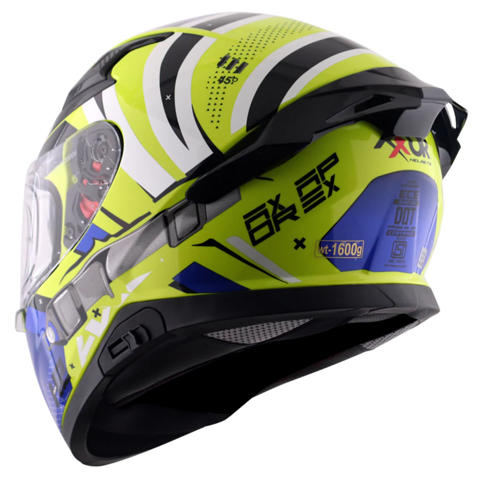 Axor Apex Full Face Helmet - Hex-2 Neon Yellow Blue Gloss £124.99