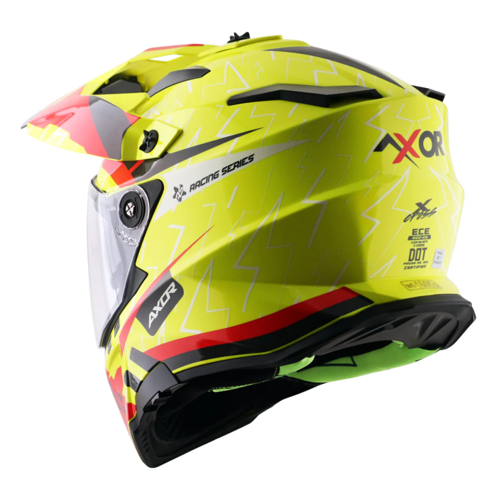 Axor X-Cross Adventure Helmet - Flash Neon Yellow/Red Gloss £139.99