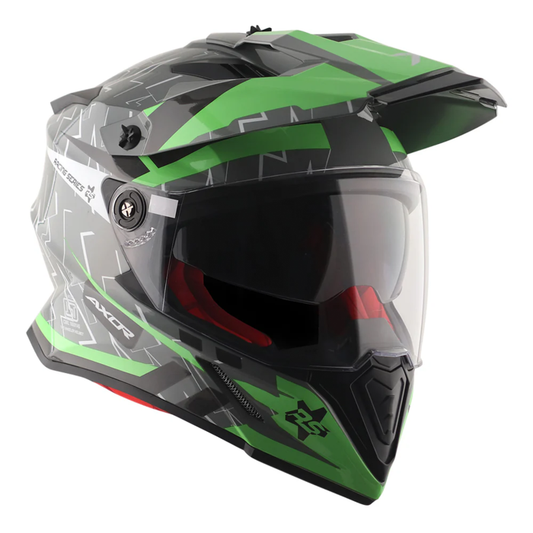 Axor X-Cross Adventure Helmet - Flash Cool Grey/Green Gloss £139.99