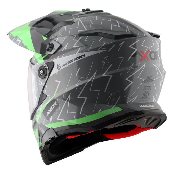 Axor X-Cross Adventure Helmet - Flash Cool Grey/Green Gloss £139.99