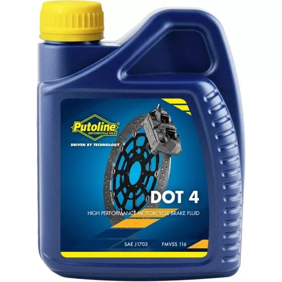 Putoline DOT 4 High Performance Synthetic Motorcycle Motorbike Brake Fluid 500ml